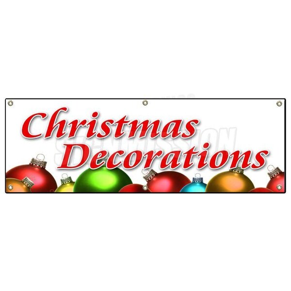 CHRISTMAS DECORATIONS BANNER SIGN x-mas xmas trees decor wreaths